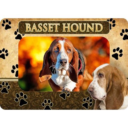 Basset Hound Picture Frame Fridge Magnet