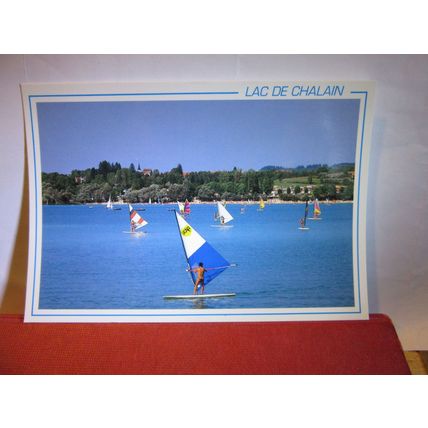 LAC DE CHALAIN, JURA, FRANCE unused postcard dated 1991 #