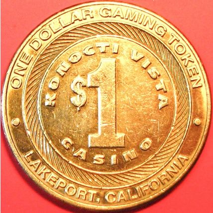 Konocti Vista. $1 Casino Token. Lakeport, CA. P42.
