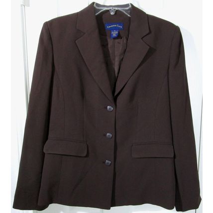 NWT Charter Club Women's Chocolate Brown Blazer, Fully Lined, 8, MSRP $139