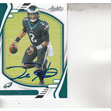 JALEN HURTS ABSOLUTE 2021 AUTOGRAPHED PHILADELPHIA EAGLES ALL-PRO QUARTERBACK