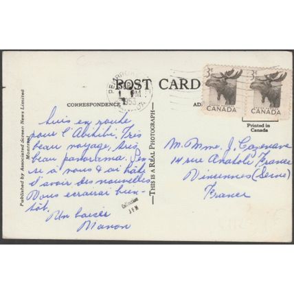O'Connell Lodge, Lac des Loups, Quebec, 1953 - ASNL RPPC