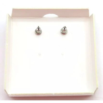 Floral Circular Silver Plated Earrings Friction Backs 1.4 CM Gift Jewellery