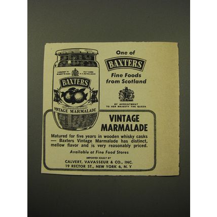 1960 Baxters Vintage Marmalade Ad - One of Baxters Fine Foods From Scotland