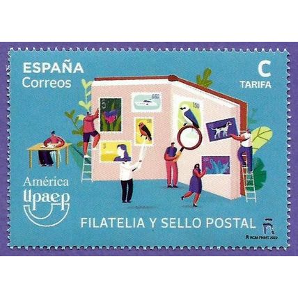 ESPAÑA. 2023. MNH. EDIFIL # 5699. AMERICA UPAEP. FILATELIA Y SELLO POSTAL