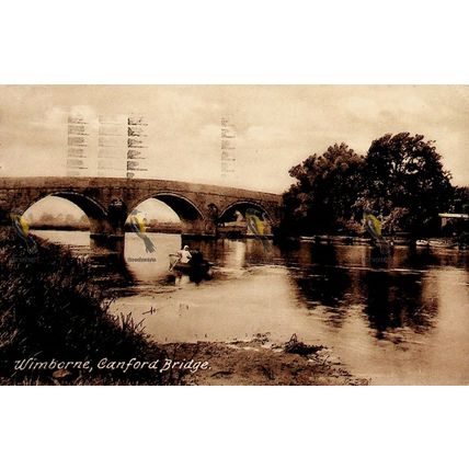Wimborne, Canford Bridge, Dorset, 52482 Frith's Series Postcard, 1934