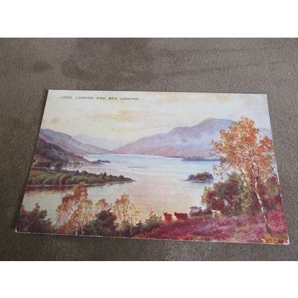 1940s Valentines Postcard - Ben & Loch Lomond - Artist A356