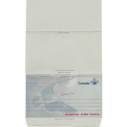 CANADA 15c MAPLE LEAF PRE-STAMPED MINT AIR MAIL LETTER AEROGRAMME CANADA GOOSE