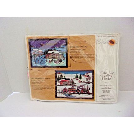 Creative Circle Needlecraft 2254-Santa in The Sky 1984 12 x 16"