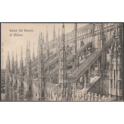 Saluti dal Duomo di Milano, 1907 - Modiano Cartolina