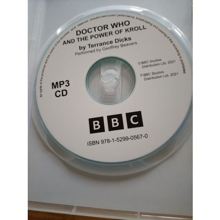 Doctor Dr Who Tom Baker THE POWER OF KROLL CD Audiobook NOT dvd Terrance Dicks