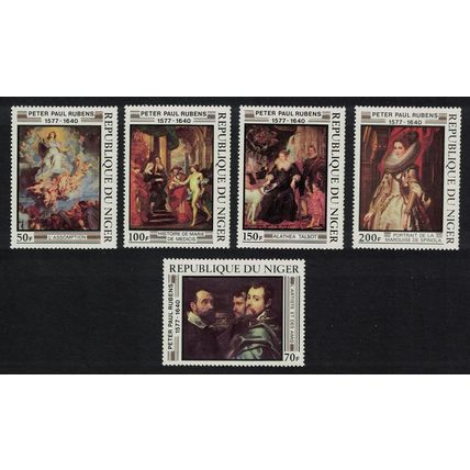Niger Paintings Peter Paul Rubens 5v 1978 MNH SG#708-712