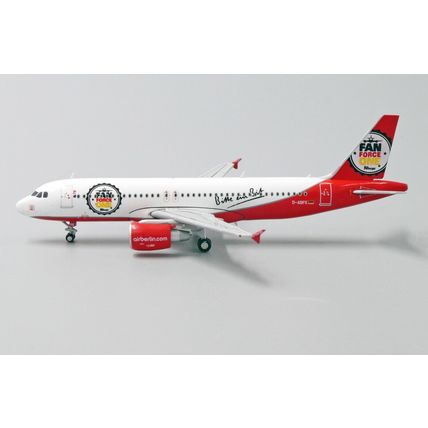 A320 AIR BERLIN "FAN FORCE ONE" REG: D-ABFK W/ANTENNA - JC WINGS LH4096 1/400