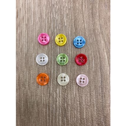 11mm Buttons Resin Round Baby Cardigan Shirt 4-Hole Sewing Knitting 9 Colours