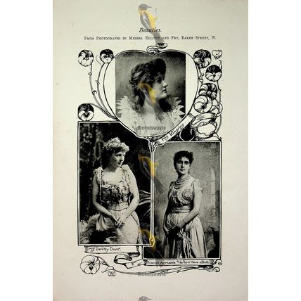 Miss Kingsley, Princess Ahmadee, Dorothy Dorr, Beauties, Book Illustration 1892