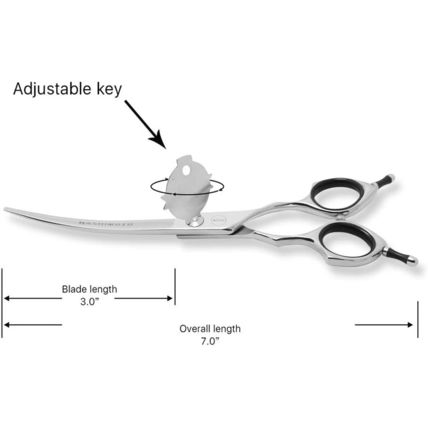 HASHIMOTO Grooming Scissors for Dogs, Curved Shears Dog Grooming Scissors for La