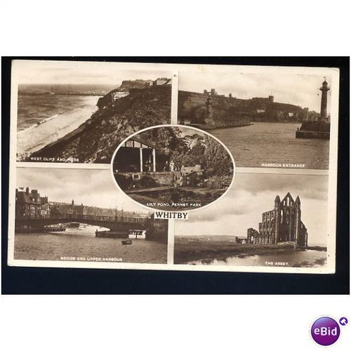 Yorkshire WHITBY Multi-View Postcard