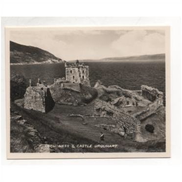 Loch Ness and Castle Urquhart, Scotland - Vintage Valentine's RP snapshot