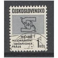 50th Anniversary of International Labour Organization stamp.Fine Used.czech