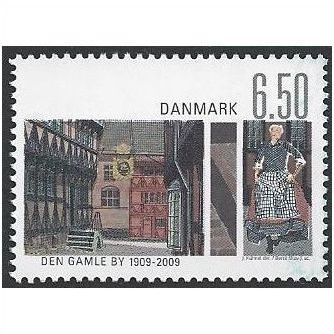 Mi 1518: 6.50 Kr. multicoloured The Old Town Museum, Arhus: Business Woman.