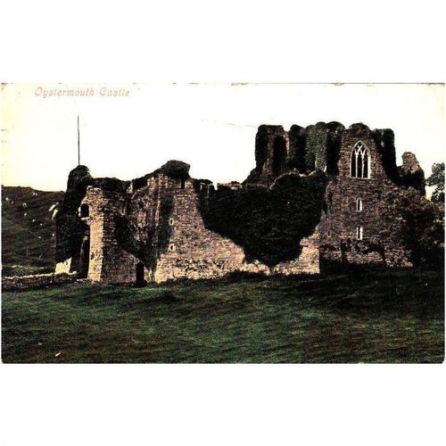 Vintage Colour Postcard - Oystermouth Castle, Wales