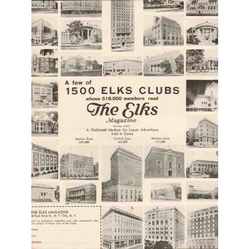 the elks magazine 1934 national medium liquor advertisers vintage ad