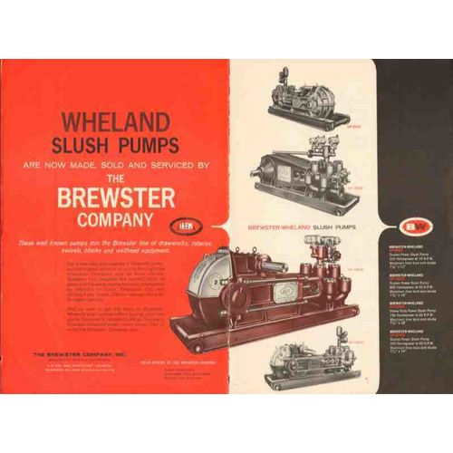 brewster company inc 1962 wheland slush pump oil equipment vintage ad