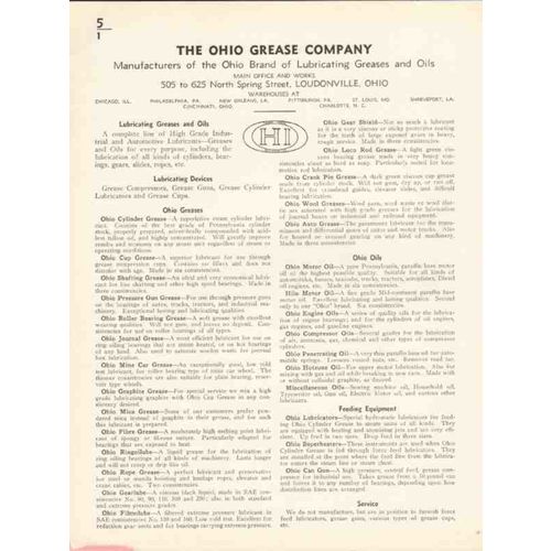 ohio grease company 1936 lubricating devices motor oil vintage catalog