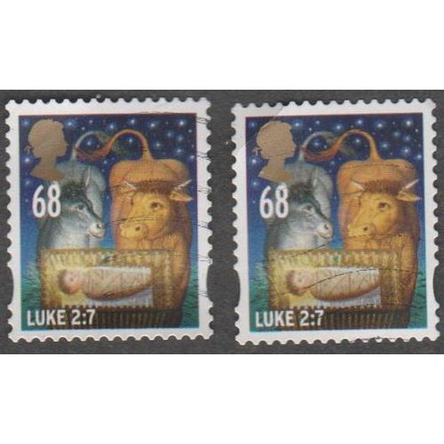 2011 Christmas, 68p Value. Baby Jesus in Manger. Fine Used. Off Paper
