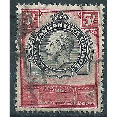 KUT 1935 SG121 5/- Black & Carmine Good+ Used....