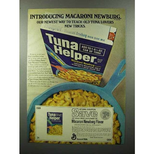 1973 Betty Crocker Tuna Helper Ad - Macaroni Newburg