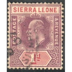 Sierra Leone 1904 - 1d lilac/carmine - KEV11 - used​