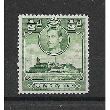 Malta.SG218 1/2d H.M.S. St. Angelo (Green).Mounted Mint.Dec19