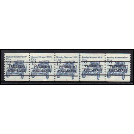 2132a 12c Stanley Steamer Fine MNH Dry Gum PNC 1/5 Line Gap X2115