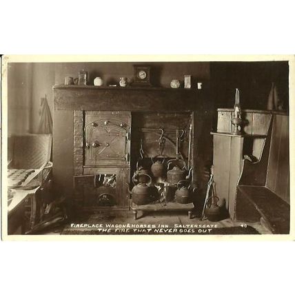 Yorkshire SALTERSGATE INN Fireplace Postcard (Bramley 40)