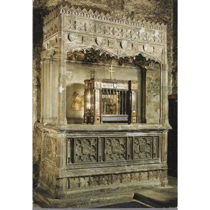 London - All Hallows by the Tower church - marble Croke altar - postcard c.1980s