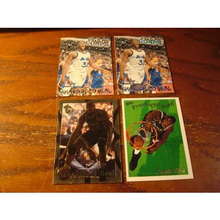 1995 Topps/MB/Stadium Club, 4-Cards, SHAQUILLE O'NEAL, HOF, Magic,