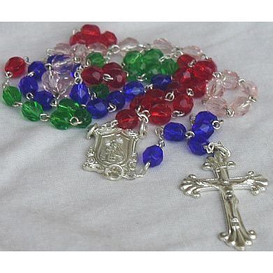 Colorful glass beads Rosary