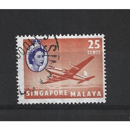 Singapore.SG47 25c Douglas DC-4M2 "Argonaut" aircraft.Fine Used.Jun25