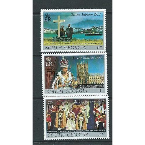 south georgia stamps sg50 sg 50 silver jubilee set mnh