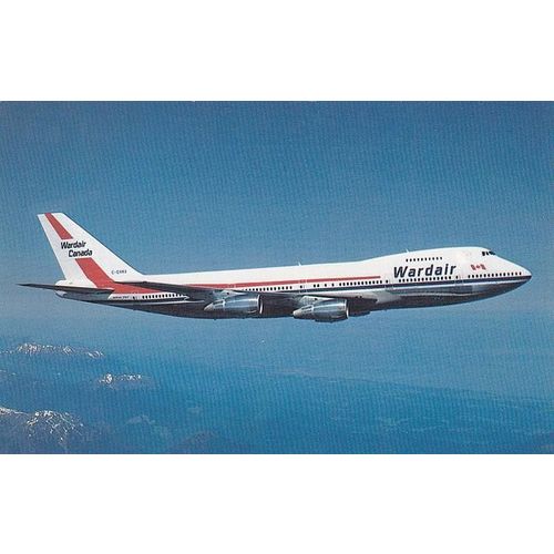 Wardair Canada Boeing B747 Aircraft Postcard (A11113)
