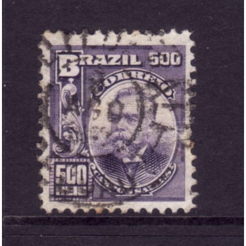 BRAZIL 1906 500R VIOLET SG 269 FINE USED
