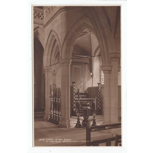 Chapel of All Souls St Stephen's Church Bournemouth Dorset Postcard 9529