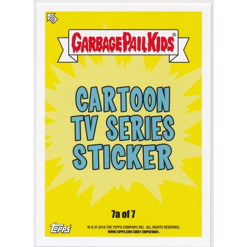 2016 GPK Prime Slime Trashy TV Cartoon TV Series #7a Nervous Norville