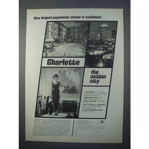 1966 Charlotte Chamber of Commerce Ad - Population