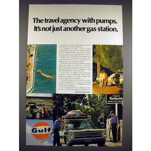 1968 Gulf Oil Ad - Not Just Another Gas Station