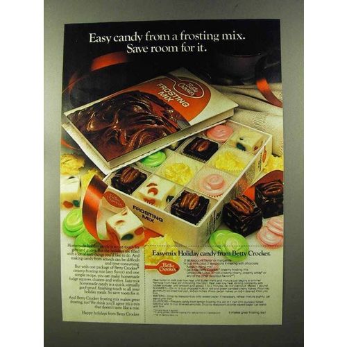 1973 Betty Crocker Frosting Mix Ad - Easy Candy