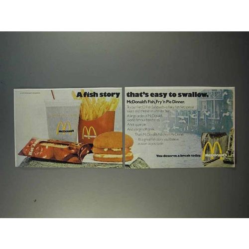 1973 McDonald's Fish, Fry 'n Pie Dinner Ad