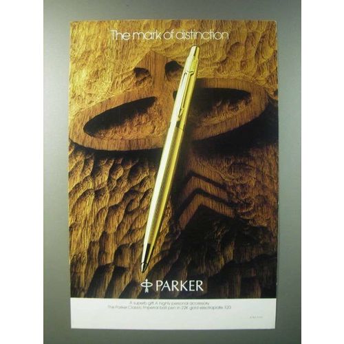 1979 Parker Classic Imperial Ball Pen Ad - The Mark of Distinction