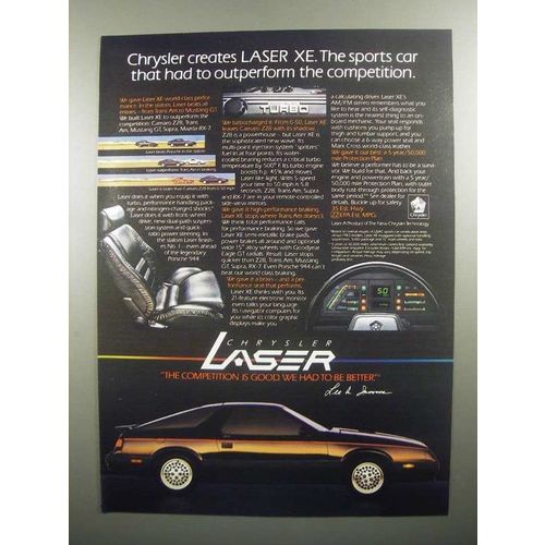 1984 Chrysler Laser XE Ad - Outperform the Competition